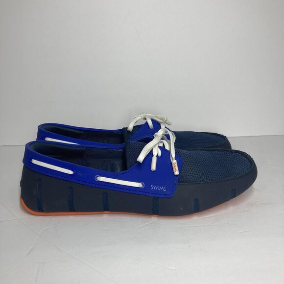 Swims Shoes Mens Size 9 Blue Orange Mesh Lace Up Loafers Water Resistant Comfort - Picture 6 of 15